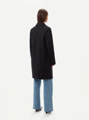 Italian Designer Giorgio Spina's GOBI Women's Black Cashmere Coat #color_black