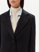Italian Designer Giorgio Spina's GOBI Women's Black Cashmere Coat #color_black