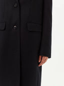 Italian Designer Giorgio Spina's GOBI Women's Black Cashmere Coat #color_black