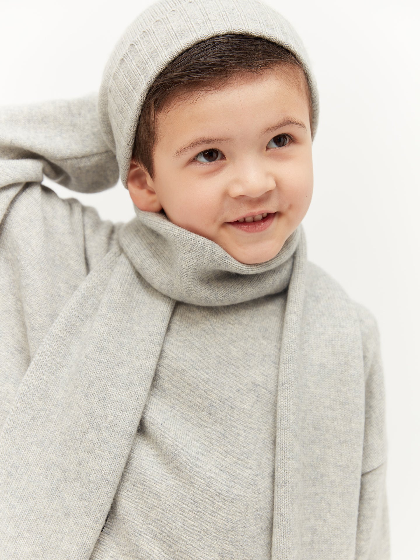 Unisex Cashmere Beanie for Kids Dawn Blue - Gobi Cashmere