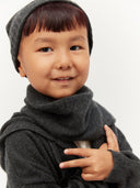 Unisex Cashmere Beanie for Kids Charcoal - Gobi Cashmere #color_charcoal
