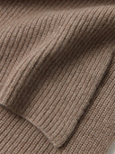Organic Colour Cashmere Fisherman Knit Scarf Taupe - Gobi Cashmere
