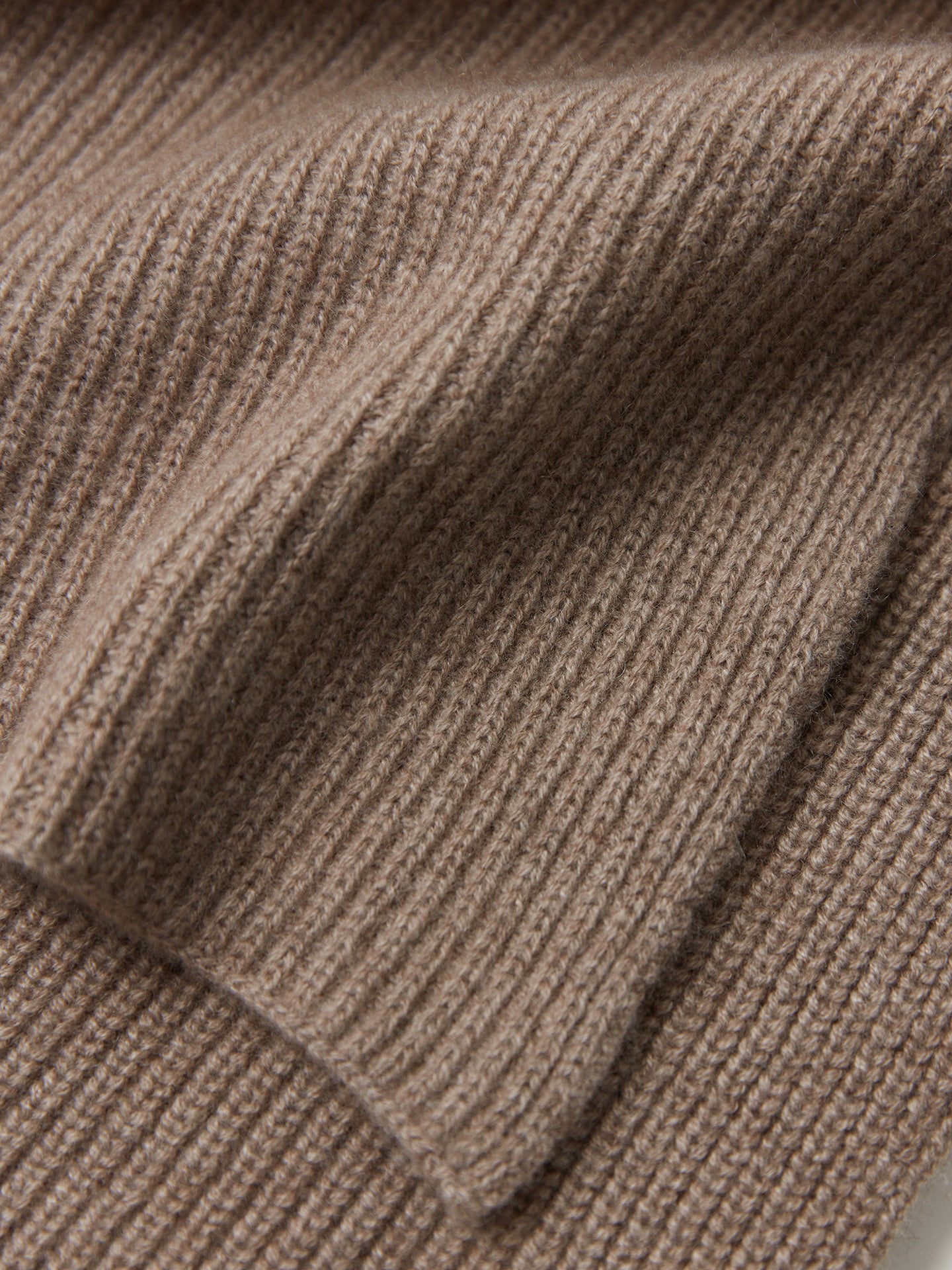 Organic Colour Cashmere Fisherman Knit Scarf