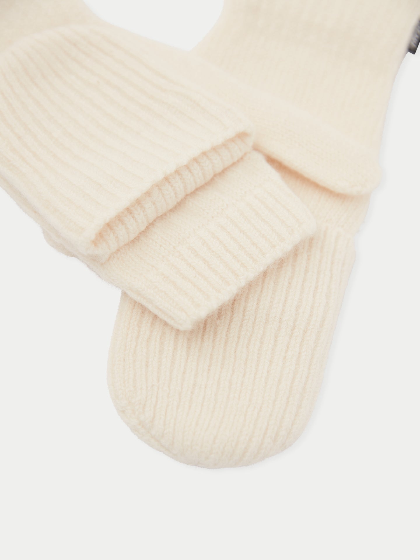 Cashmere Fingerless Gloves with Flap