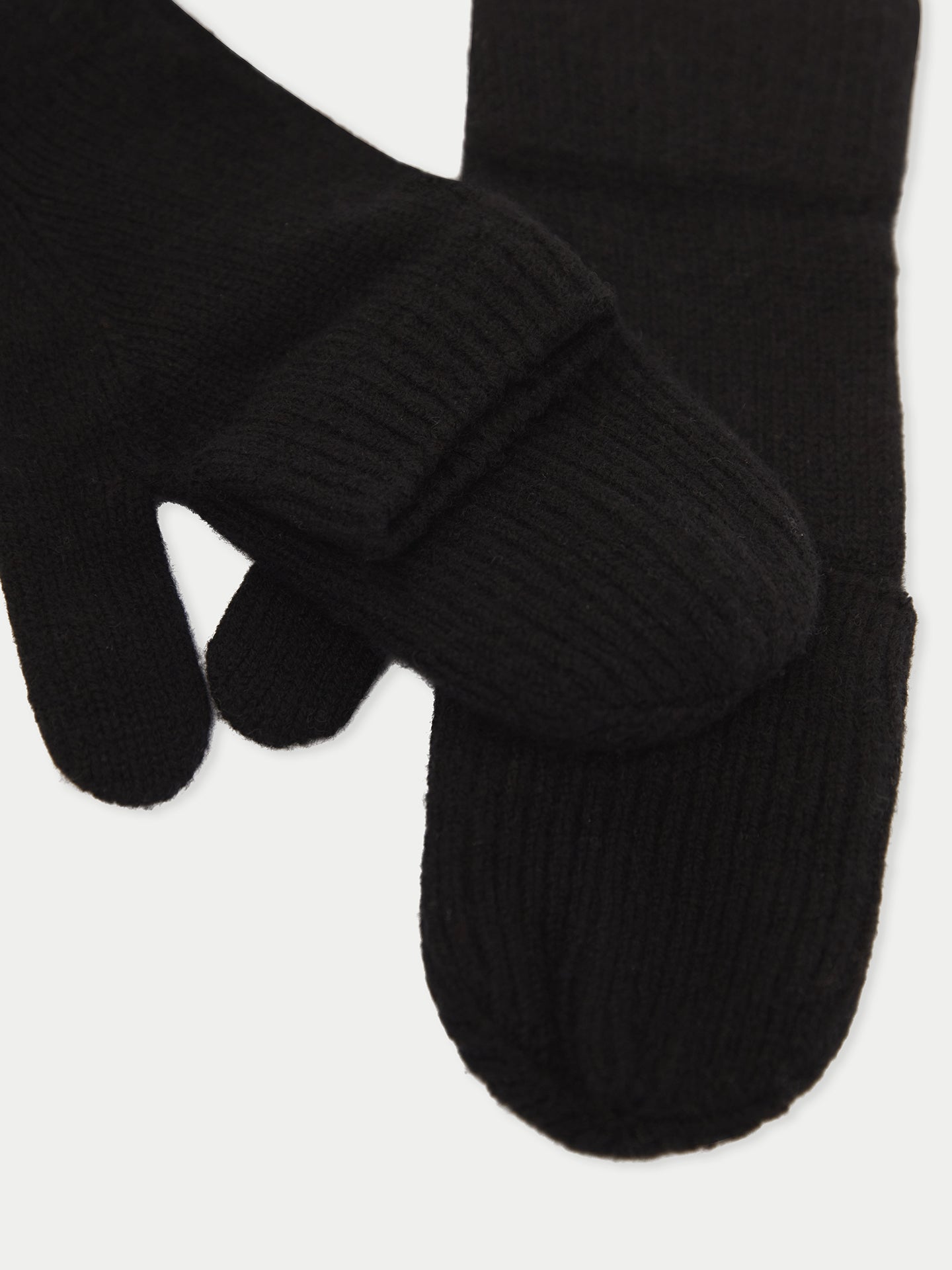 Cashmere Fingerless Gloves with Flap