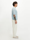 Men's Silk Cashmere Casual T-shirt Navy - Gobi Cashmere #color_cerulean