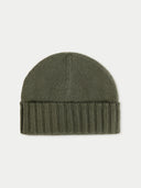 Unisex Cashmere Rib Knit Hat Capulet Olive - Gobi Cashmere #color_olive-green