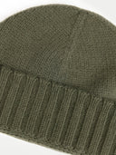Unisex Cashmere Rib Knit Hat Capulet Olive - Gobi Cashmere #color_olive-green