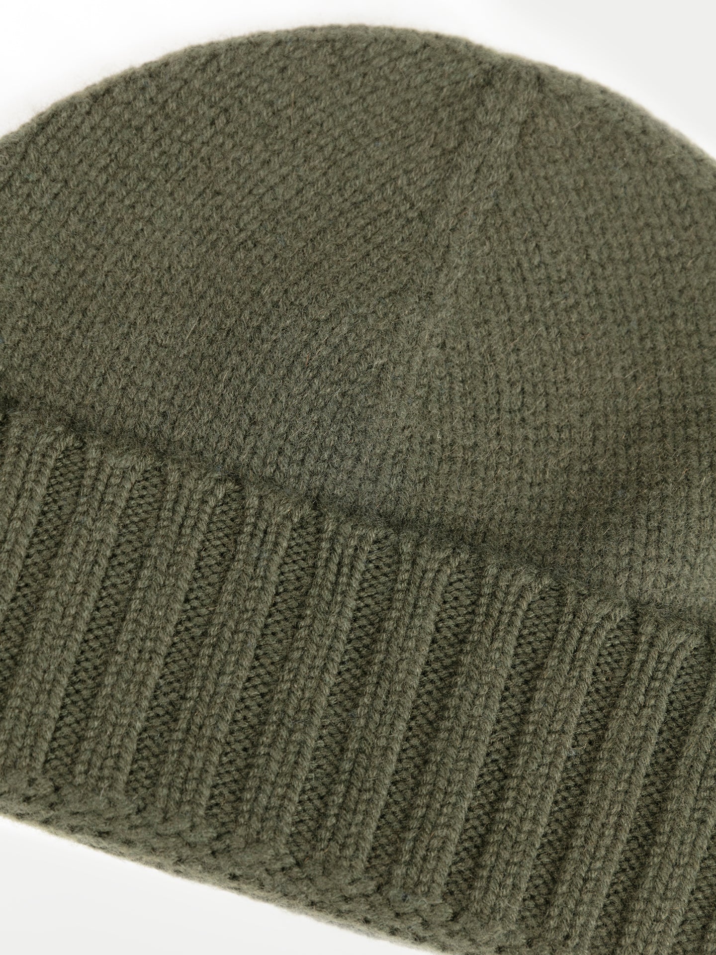 Unisex Cashmere Rib Knit Hat Capulet Olive - Gobi Cashmere