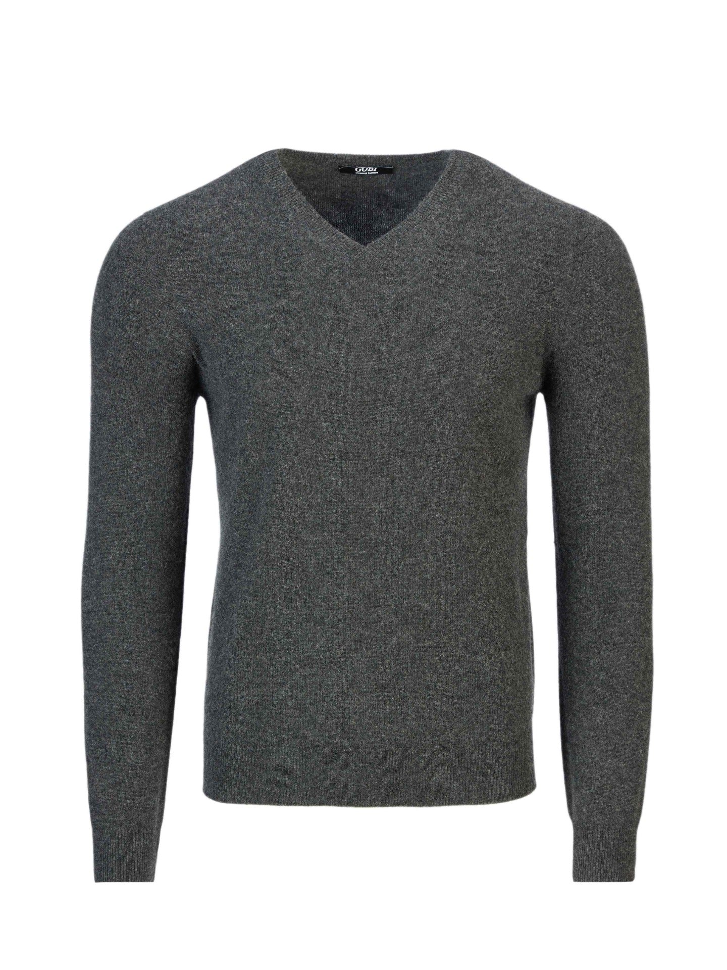 Men's Cashmere V-Neck Sweater Charcoal - Gobi Cashmere