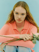 Women's High-Quality Women's Cashmere Polo Red | GOBI Cashmere #color_shell-pink