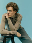 Men's Cashmere Bomber Brown - Gobi Cashmere #color_stucco