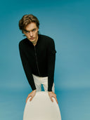 Luxury Men’s Cashmere Bomber in Black | GOBI UK #color_black