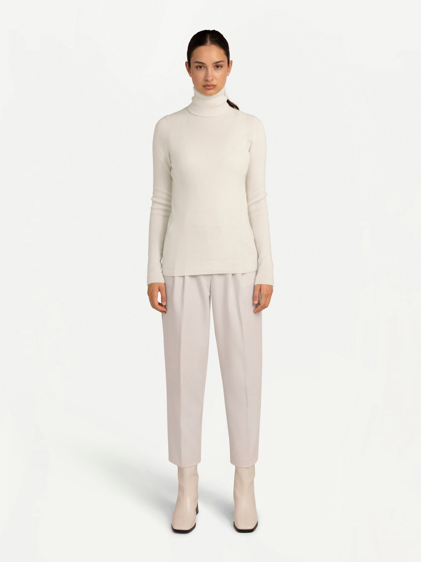 Organic Colour High-Neck Cashmere Turtleneck