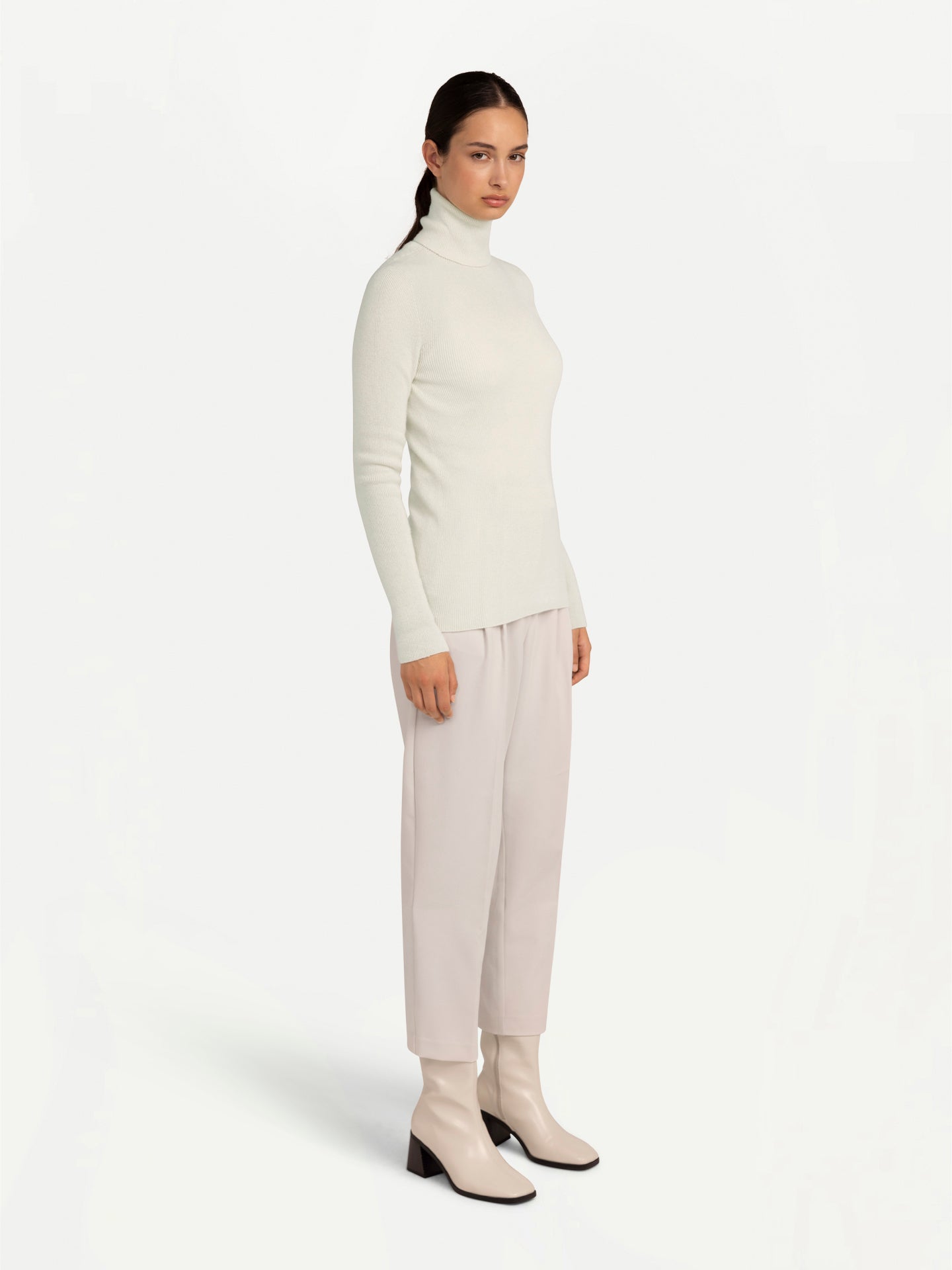 Organic Colour High-Neck Cashmere Turtleneck