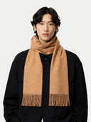 Cashmere Fringed Scarf Sheepskin - Gobi Cashmere