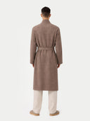 Organic Colour Men's Cashmere Robe Taupe - Gobi Cashmere