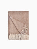 Unisex Cashmere Super Soft Throw Taupe - Gobi Cashmere #color_off-white