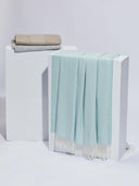 Unisex Cashmere Super Soft Throw whispering Blue - Gobi Cashmere #color_soft-white