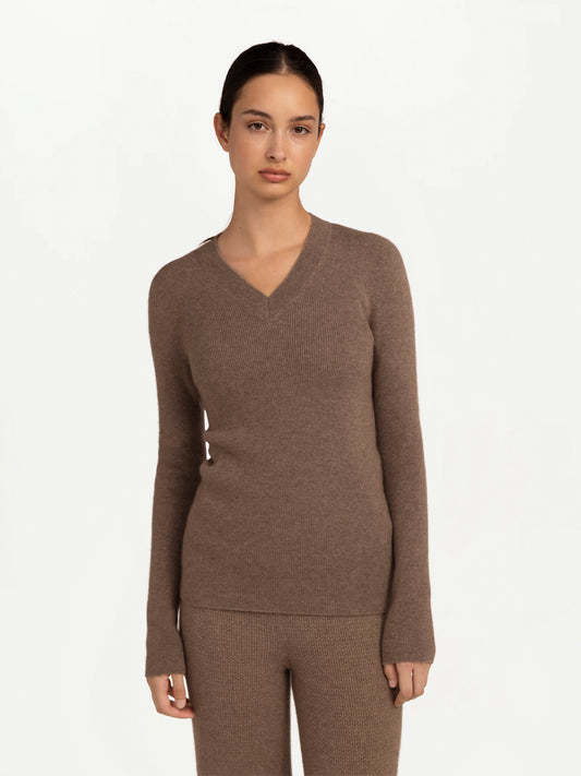 Organic Colour Lightweight V-Neck Jumper