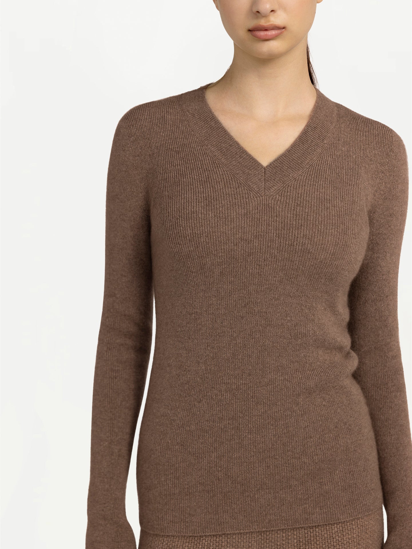 Organic Colour Lightweight V-Neck Jumper