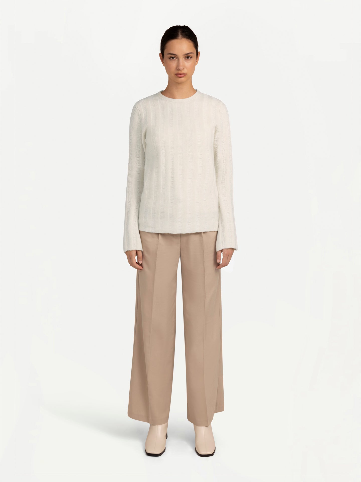 Organic Colour Textured Cashmere Jumper