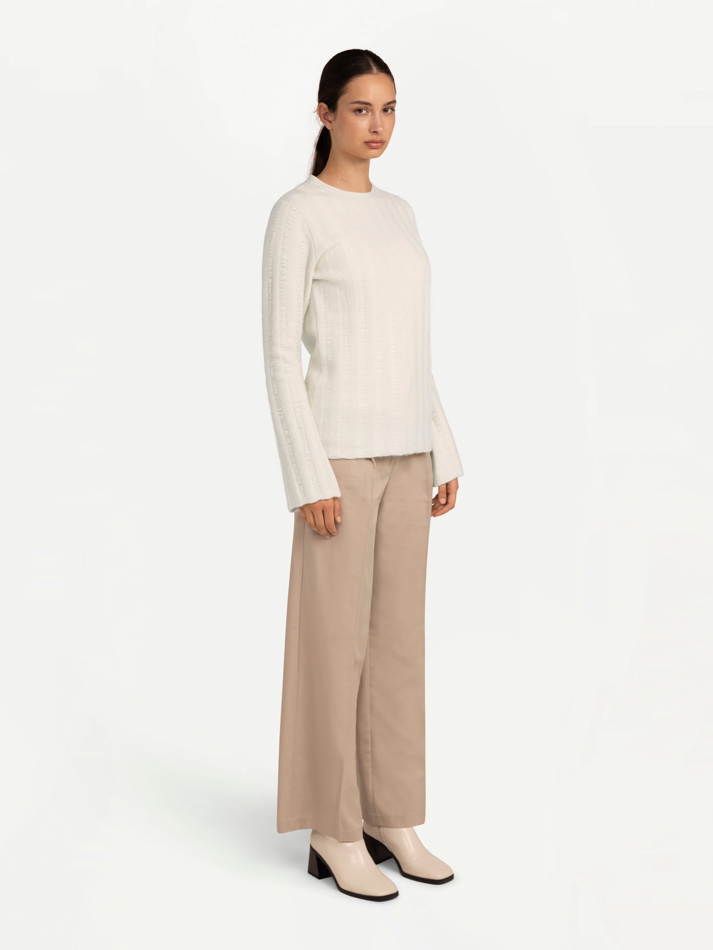 Organic Colour Textured Cashmere Jumper