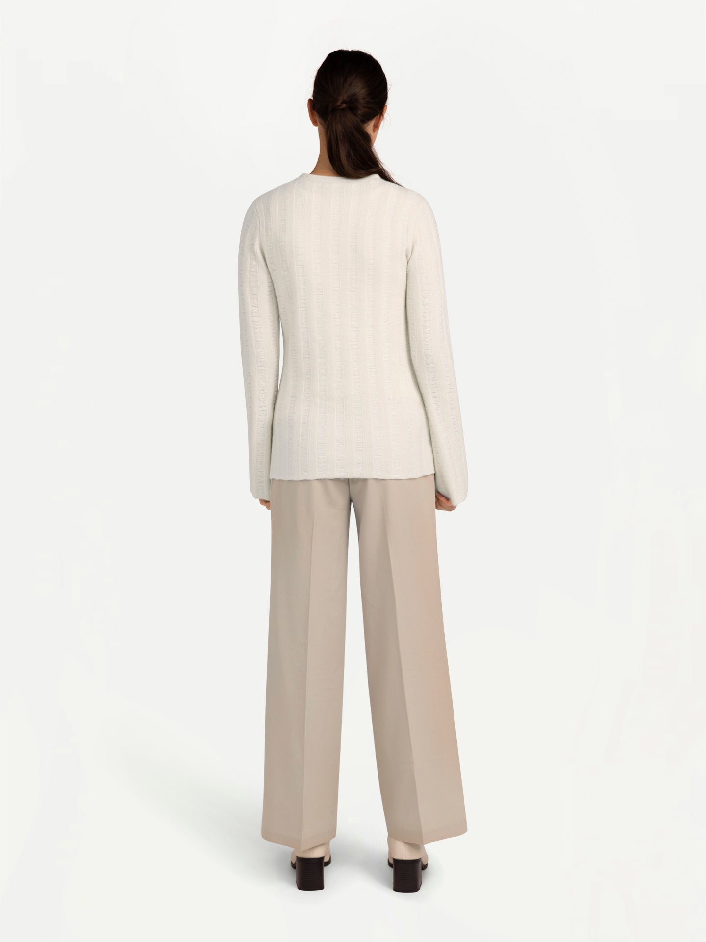 Organic Colour Textured Cashmere Jumper