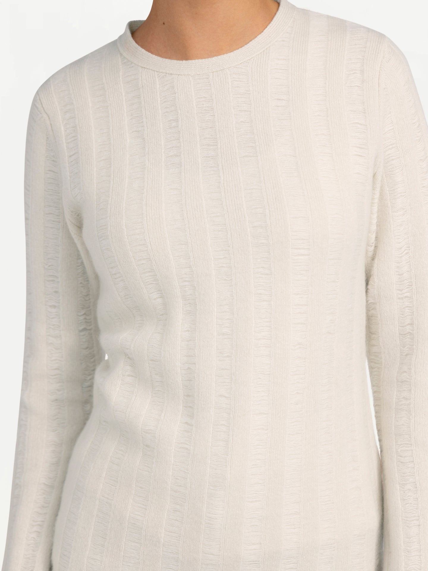 Organic Colour Textured Cashmere Jumper