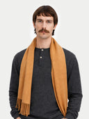 Cashmere Fringed Scarf Almond - Gobi Cashmere