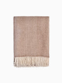 Unisex Cashmere Super Soft Throw Taupe - Gobi Cashmere #color_off-white