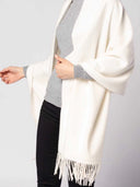 Women's Cashmere Oversized Woven Scarf White - Gobi Cashmere #color_soft-white