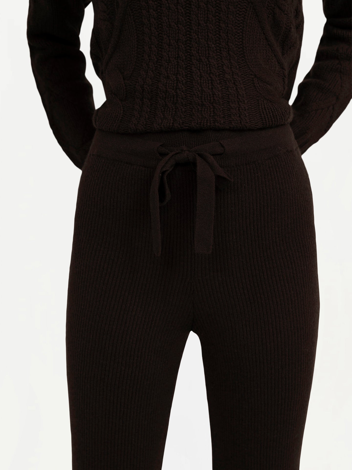 Cashmere Ribbed-Knit Trousers