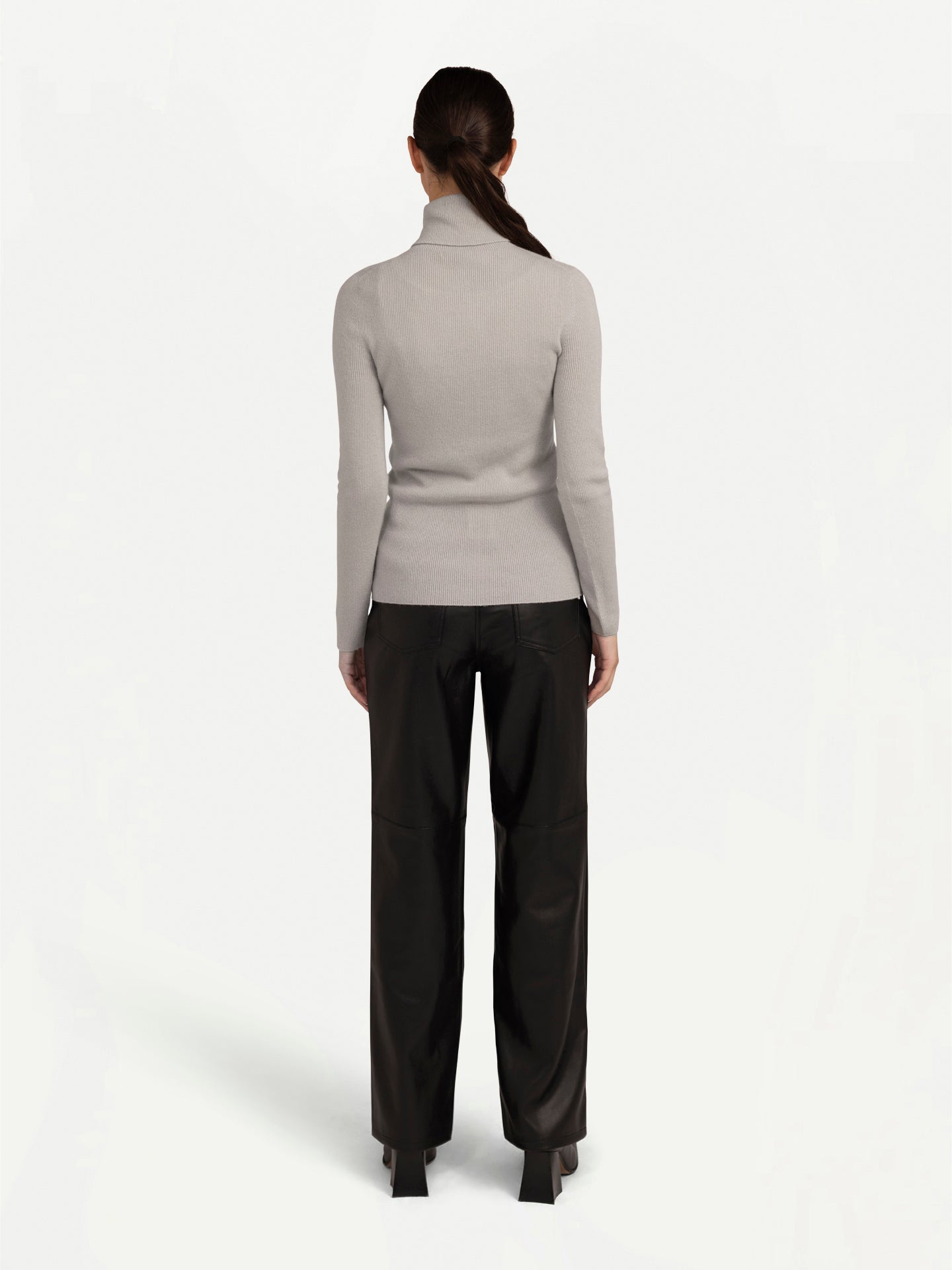 High-Neck Cashmere Turtleneck