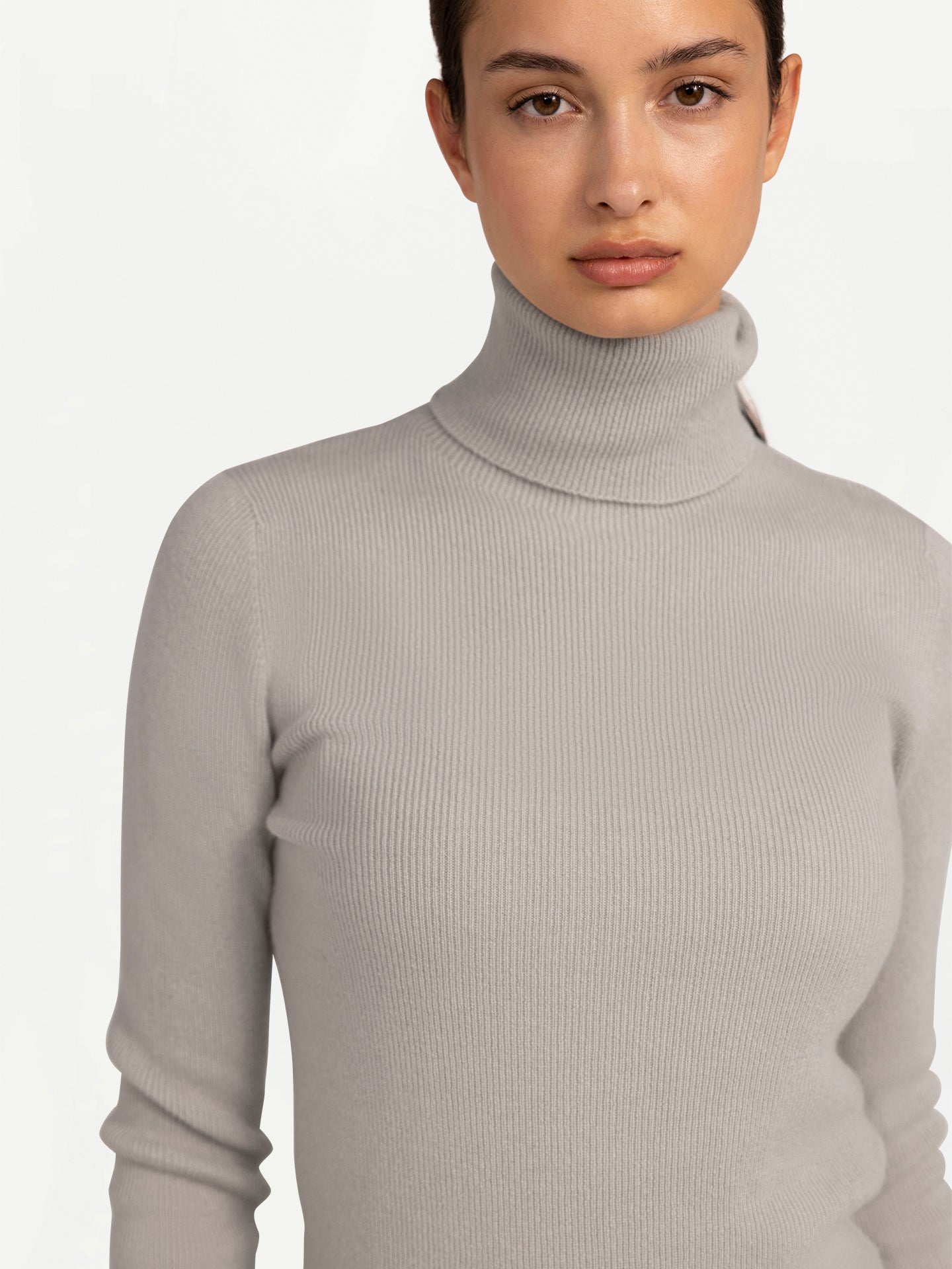 High-Neck Cashmere Turtleneck