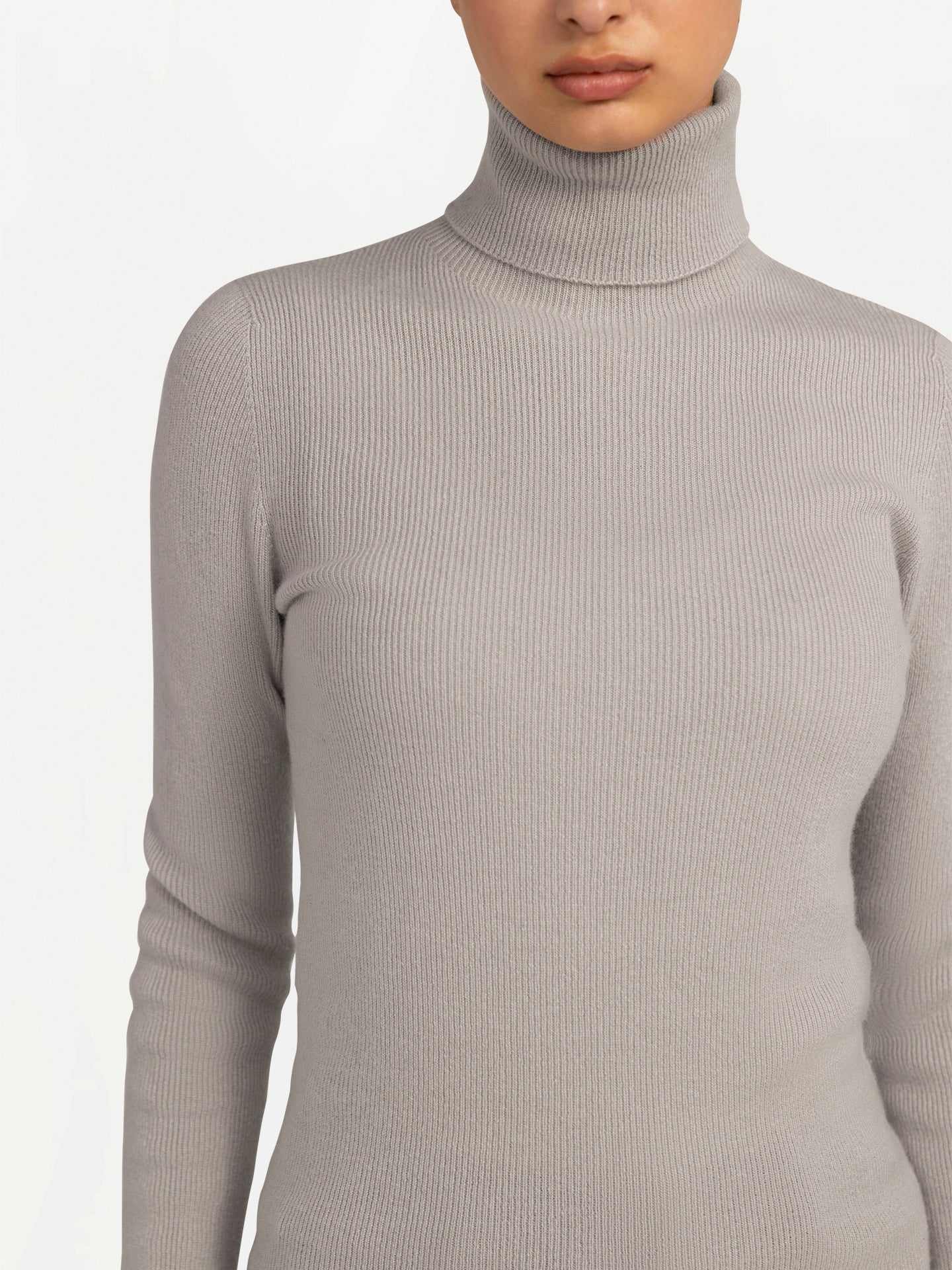 High-Neck Cashmere Turtleneck