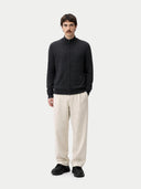 Essential Full-Zip Cashmere Cardigan Charcoal - Gobi Cashmere