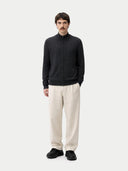 Essential Full-Zip Cashmere Cardigan Charcoal - Gobi Cashmere #color_charcoal