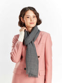 Unisex Cashmere Lightweight Woven Scarf Plum Kitten - Gobi Cashmere #color_dark-gray