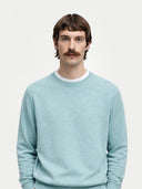 Essential Crewneck Cashmere Jumper Blue Haze - Gobi Cashmere #color_blue-haze