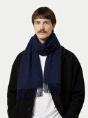 Cashmere Fringed Scarf Midnight - Gobi Cashmere