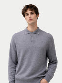 Timeless Cashmere Polo Jumper Dim Gray - Gobi Cashmere