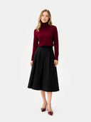 Timeless Cashmere Turtleneck Jumper Bordeaux - Gobi Cashmere
