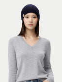 Cashmere Rib Knit Hat Navy Blazer - Gobi Cashmere