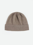 Brown knit beanie on a white background #color_taupe