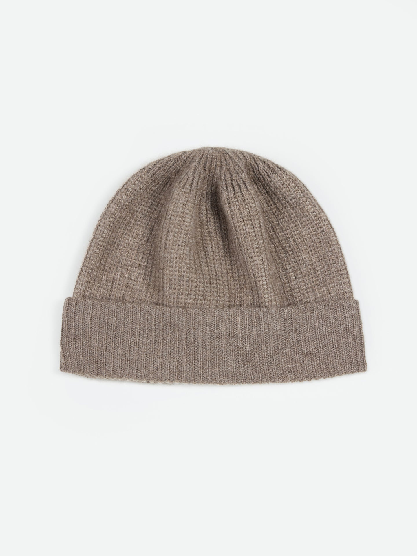 Organic Colour Cashmere Ribbed Knit Hat
