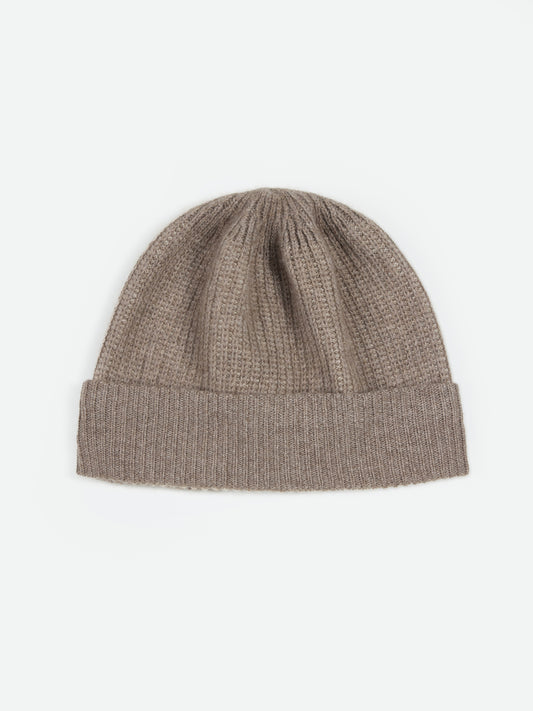 Organic Colour Cashmere Ribbed Knit Hat