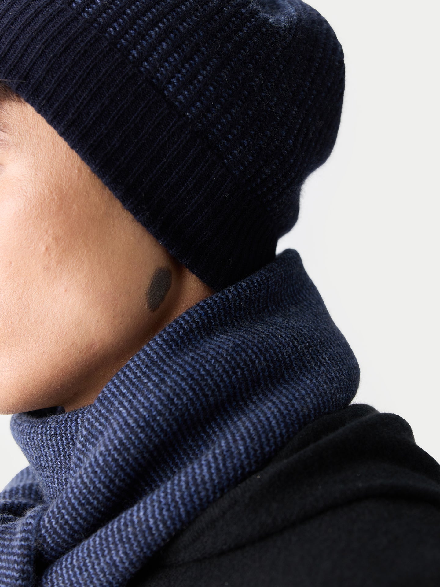 Cashmere Ribbed Knit Hat