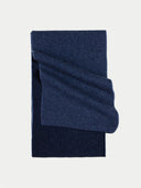  Cashmere Rin Knit Beret Navy I GOBI UK