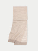 Organic Colour Waffle Knit Cashmere Scarf | GOBI UK